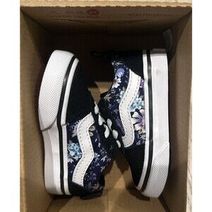 Toddler Size 3 Vans Ward Slip-on Moody Floral Purple/Black